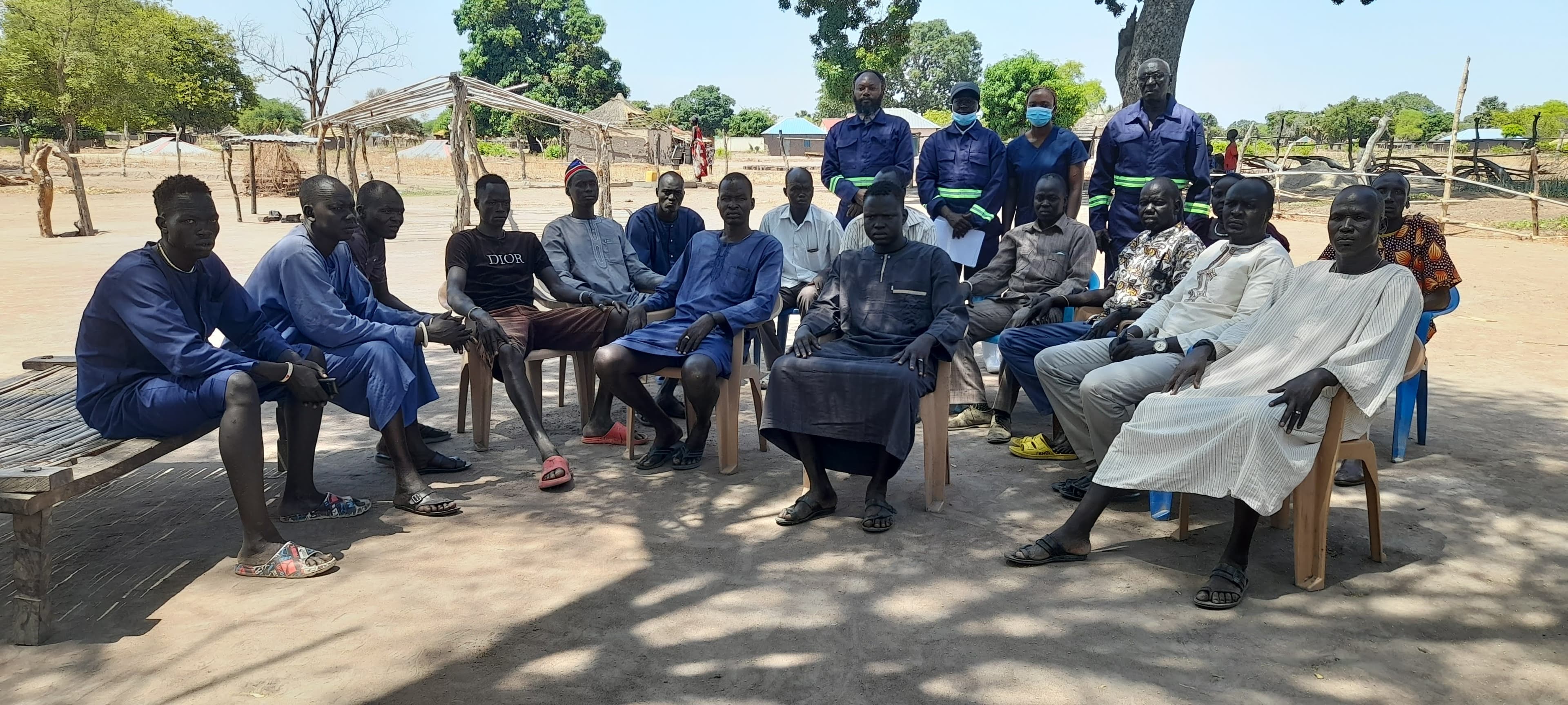 Elders meeting with Envag Consultants. It was observed that in the specific area women prefer being met separately from men when disclosing gender issues.
