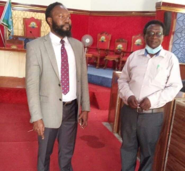 Inspecting Kisumu County Assembly before meeting the security team of the KCA including Sergeants at Arms and the MCAs.