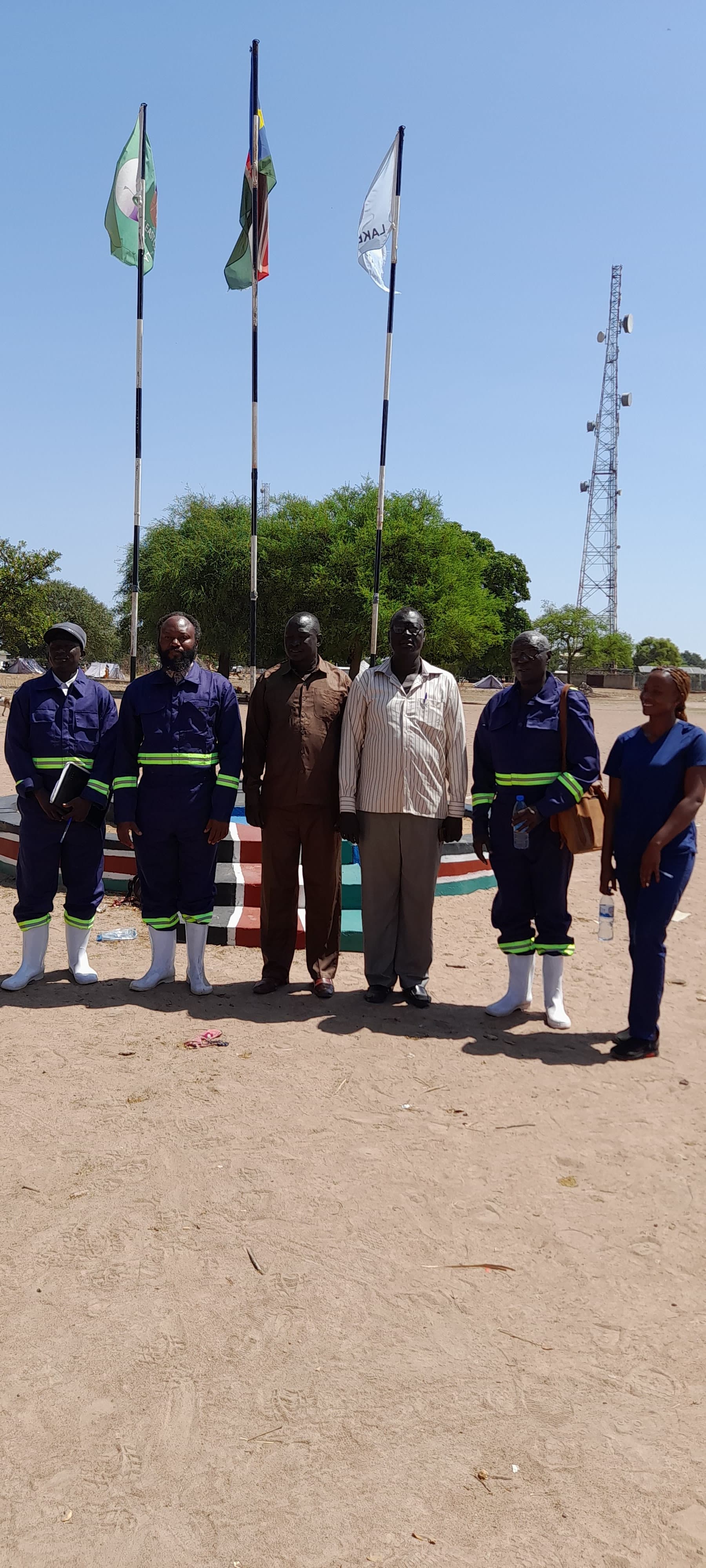 Security Risk Data Collection - The flags represent National, State, and local Government interest at Payam Level where data is being gathered in South Sudan.