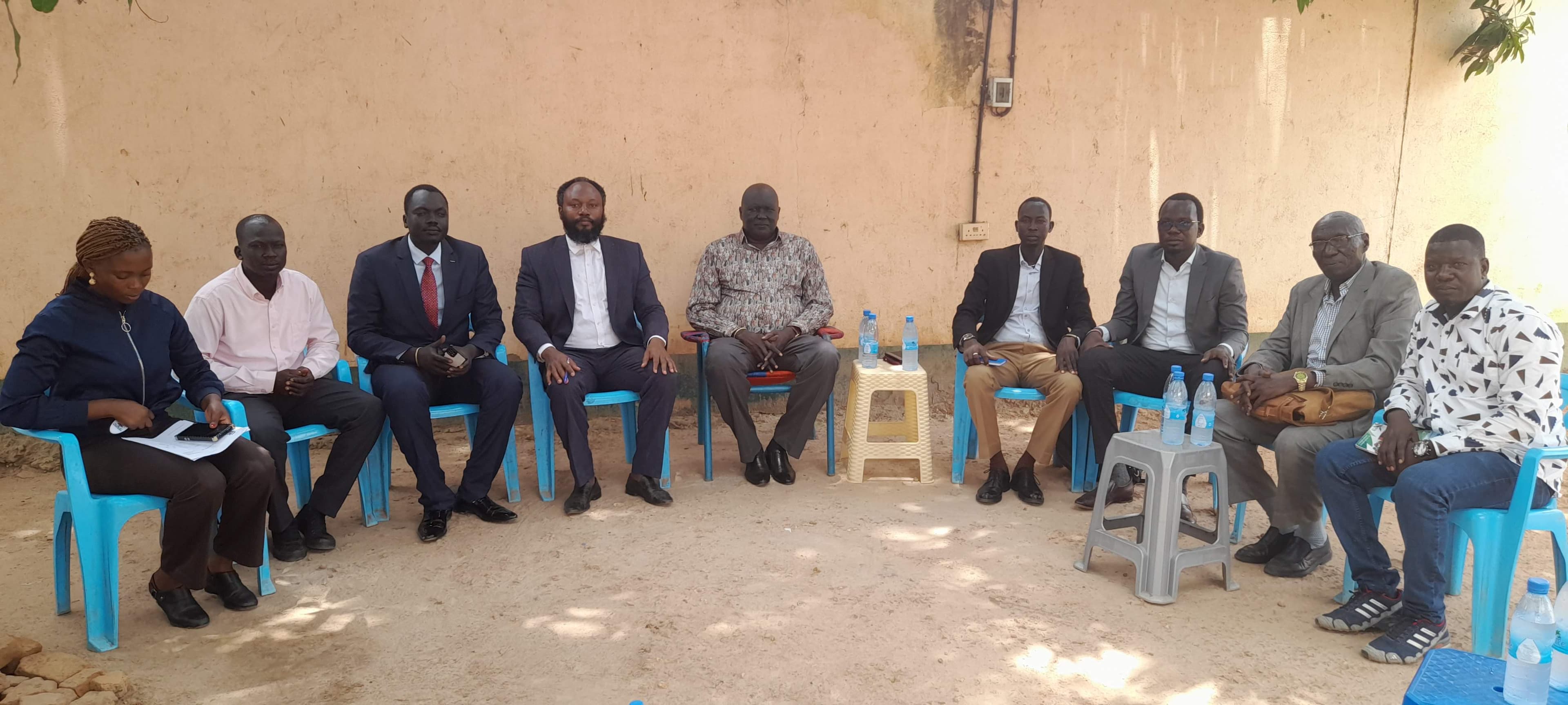 Courtesy Call to Lake State Governor seated at the center with a team from Envag Associates (K) Ltd and MOP on the sides in South Sudan.